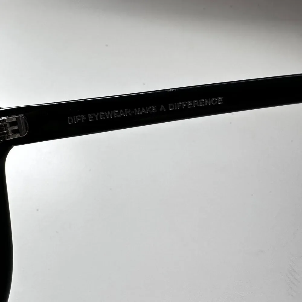DIFF Gia Designer Women's Sunglasses Oversized Square UV400 Black & Grey